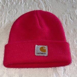 Gently Loved Carhartt Kids Bright Pink Knit Hat
